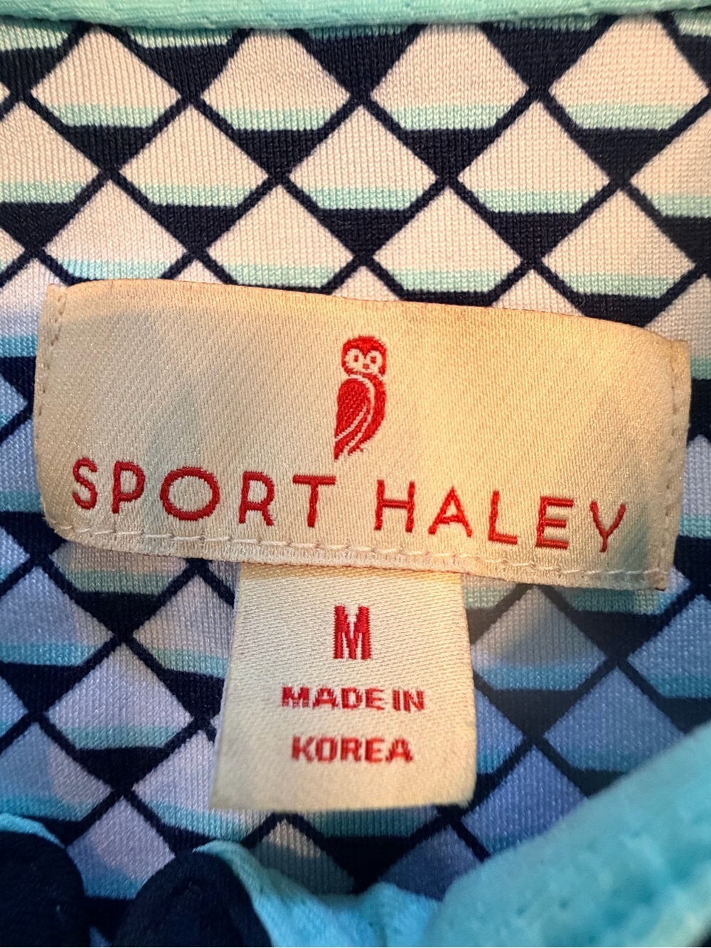 Sport Haley Sleeveless Geometric Golf Polo Top Medium - Picture 4 of 11